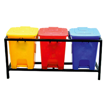 FOOT PRESS BINS WITH STAINLESS STEEL TROLLEY 35 LTR. - RESTORE HEALTH MEDICARE PVT. LTD.