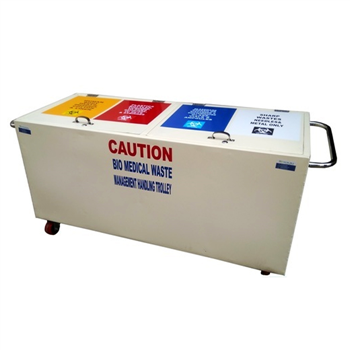 SEGREGATED WASTE COLLECTION TROLLEY (MILD STEEL) - RESTORE HEALTH MEDICARE PVT. LTD.